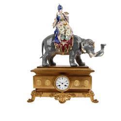 Meissen“大象上的蘇丹娜”，瓷偶座鐘